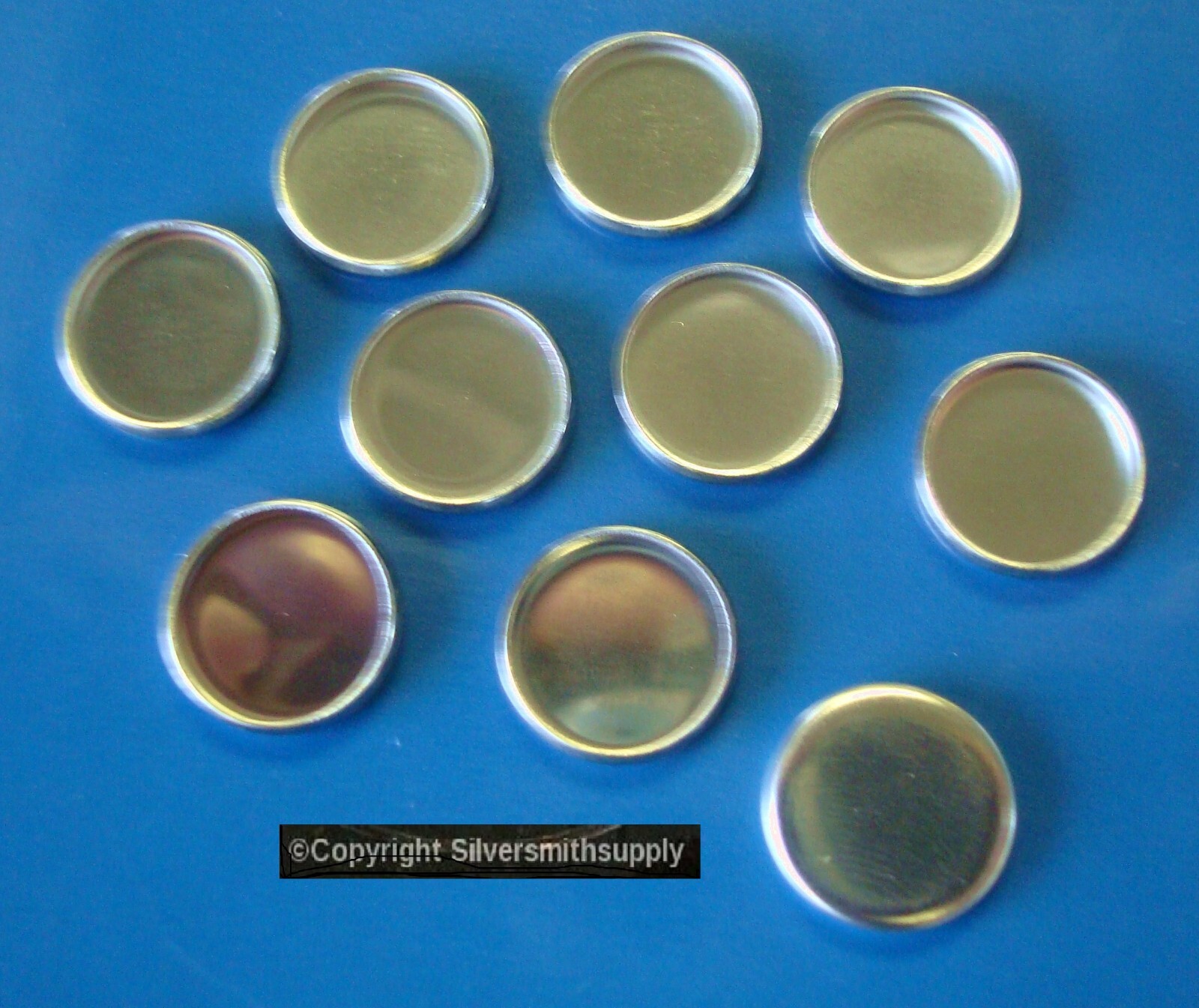 Bezel cups Stainless Steel 12mm round plain edge 10 bezel cups FPS168