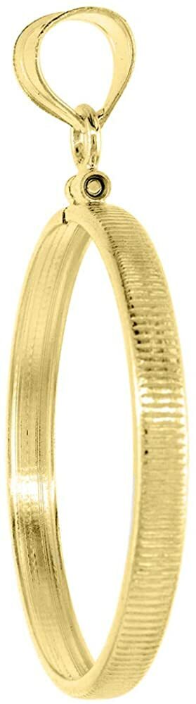 Sterling Silver & Gold Filled Half Dollar Bezel Screw Top 30mm Coin Edge 2 Color