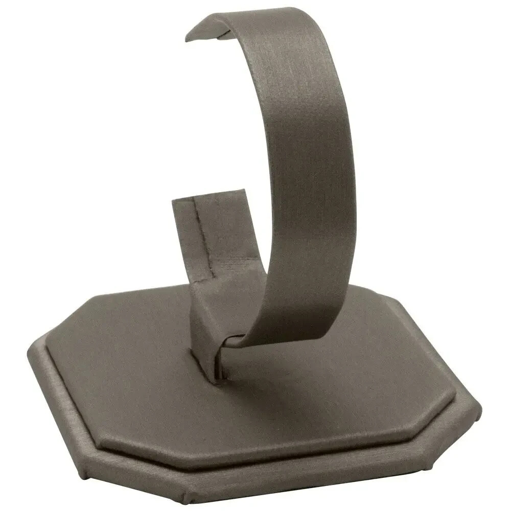 Steel Grey Leatherette Jewelry Watch / Bangle Display