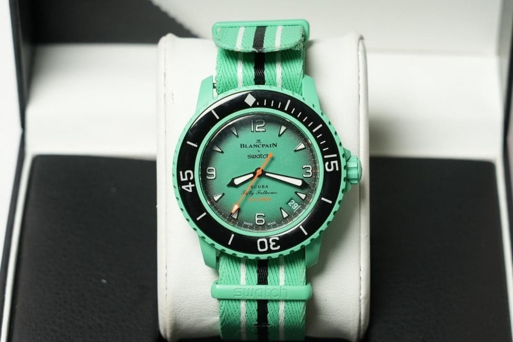 Blancpain x Swatch Oceean of Storms SO35B400 Bioceramic Automatic Wristwatch