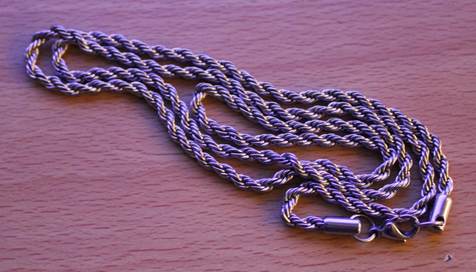 New Solid Stainless Steel 28.5″ Rope Chain Necklace 3.5 mm 25 Grams Total Weight