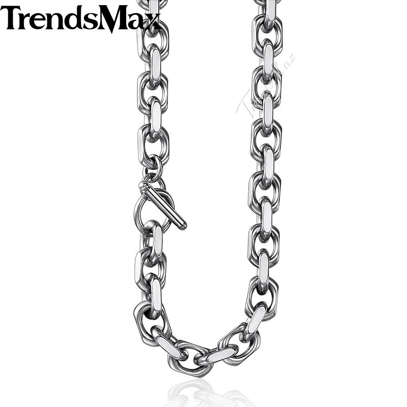 Mens Chain Silver Stainless Steel CABLE Link Necklace Bracelet Jewelry Set 7-26″
