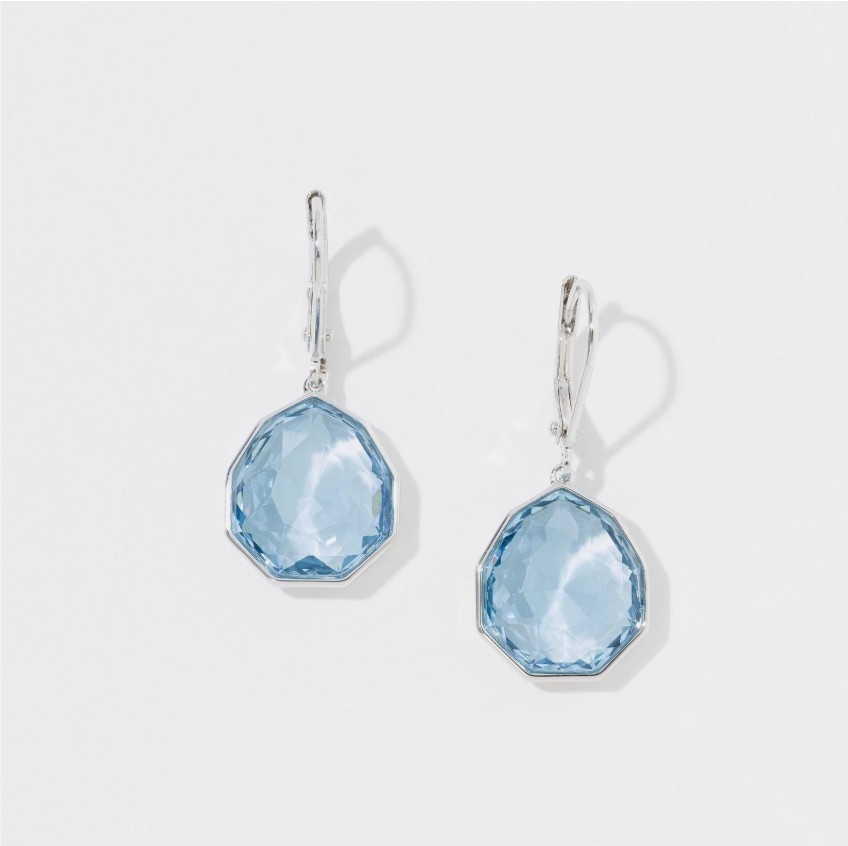 Light blue crystal dangly, sparkly earrings Touchstone Crystal by Swarowski BNIB