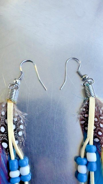 Natural Feather Hook Earring Fashion Jewelry