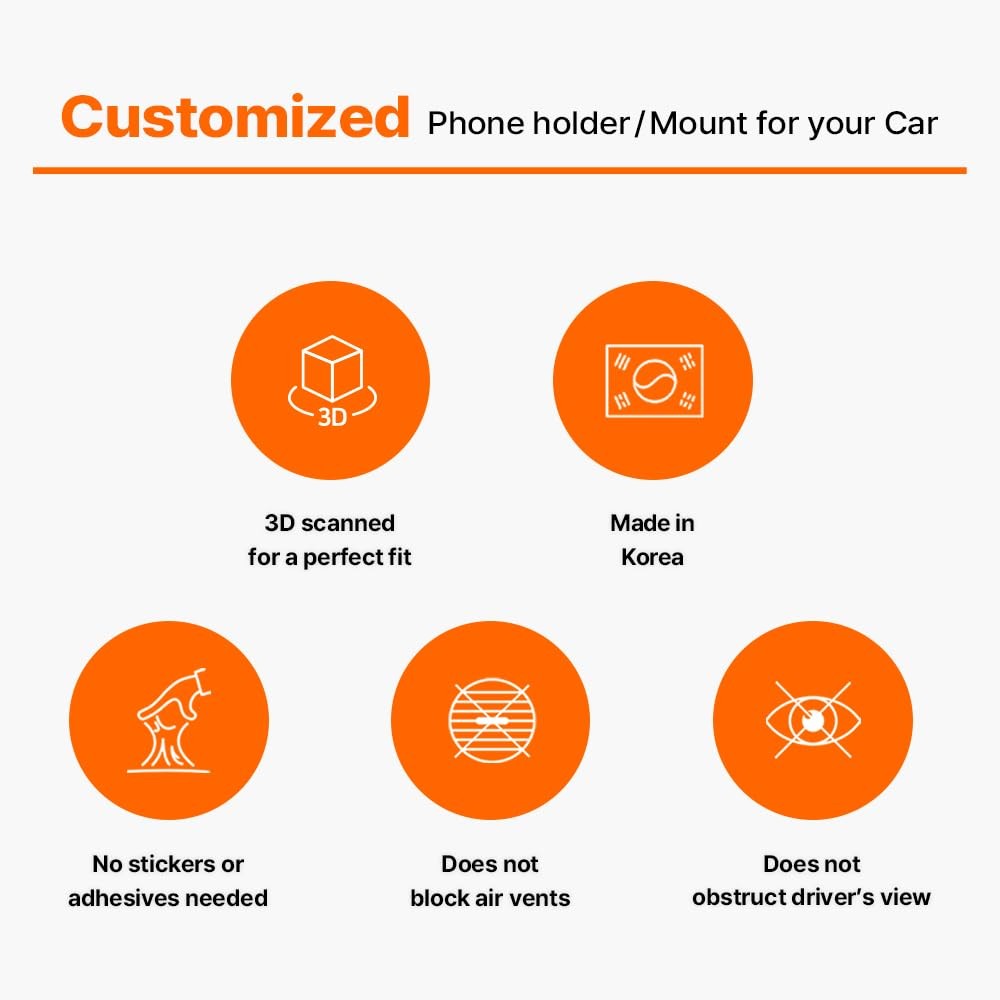 Fics Phone Holder Compatible Hyundai Santa Fe 2024 2025 2026 12.3-Inch