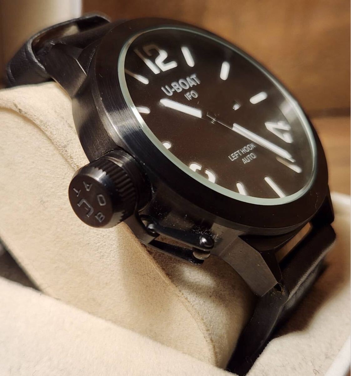 [B1Y] U BOAT IFO LEFT HOOK AUTO Left Hook Automatic Watch Damascus [z9s]