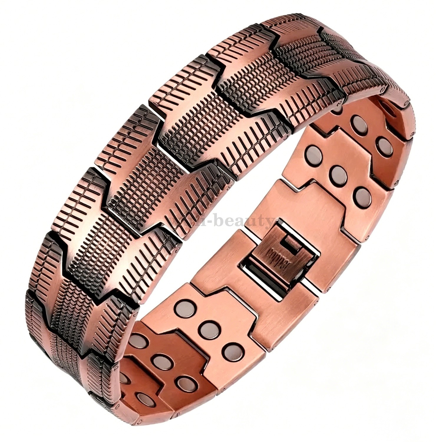 100% Pure Copper Magnetic Bracelet for Men Magnets Adjustable with Sizing Tool