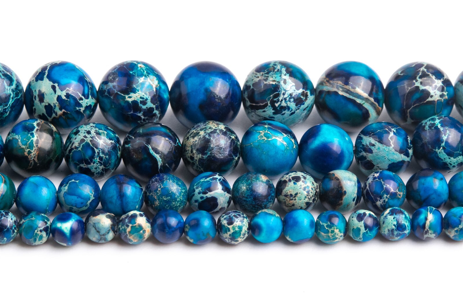 Deep Blue Sea Sediment Imperial Jasper Beads Round Loose Beads 4/6/8/10MM