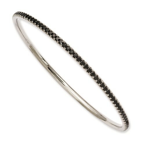 *BRAND NEW* Chisel Titanium Black CZ Bangle TBB149