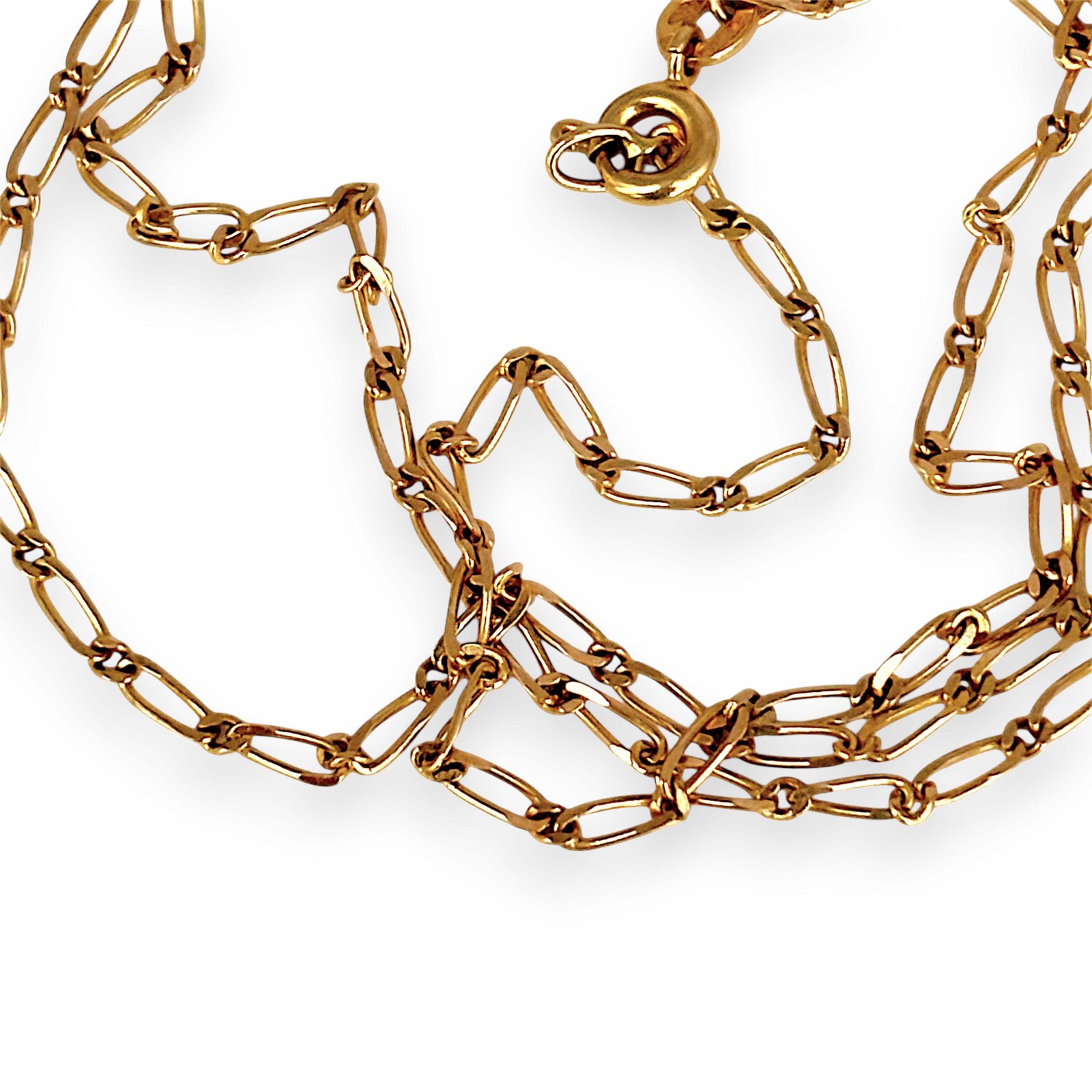 NZGD | 9ct Gold UNOAERRE Aurora 1×1 Fiagor Chain 50cm