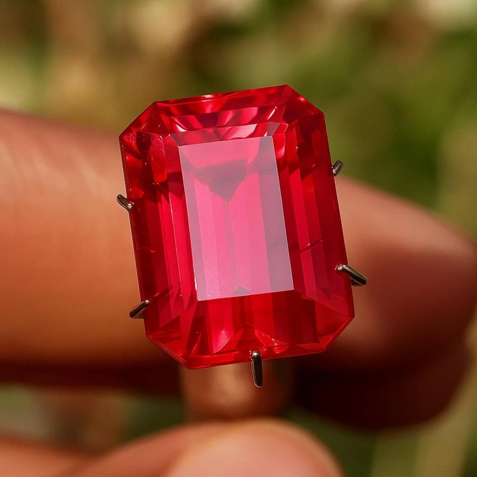Natural Certified Burmese Red Ruby Emerald Cut 10.25 Ct Loose Certified Gemstone