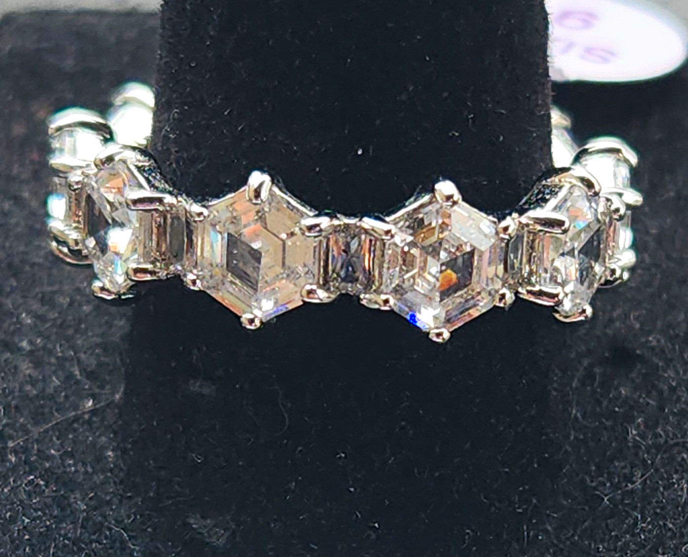 BP “Just Dazzle Me” Ring Size 9 Rhodium Plated Eternity Band Diamond CZ RG68925