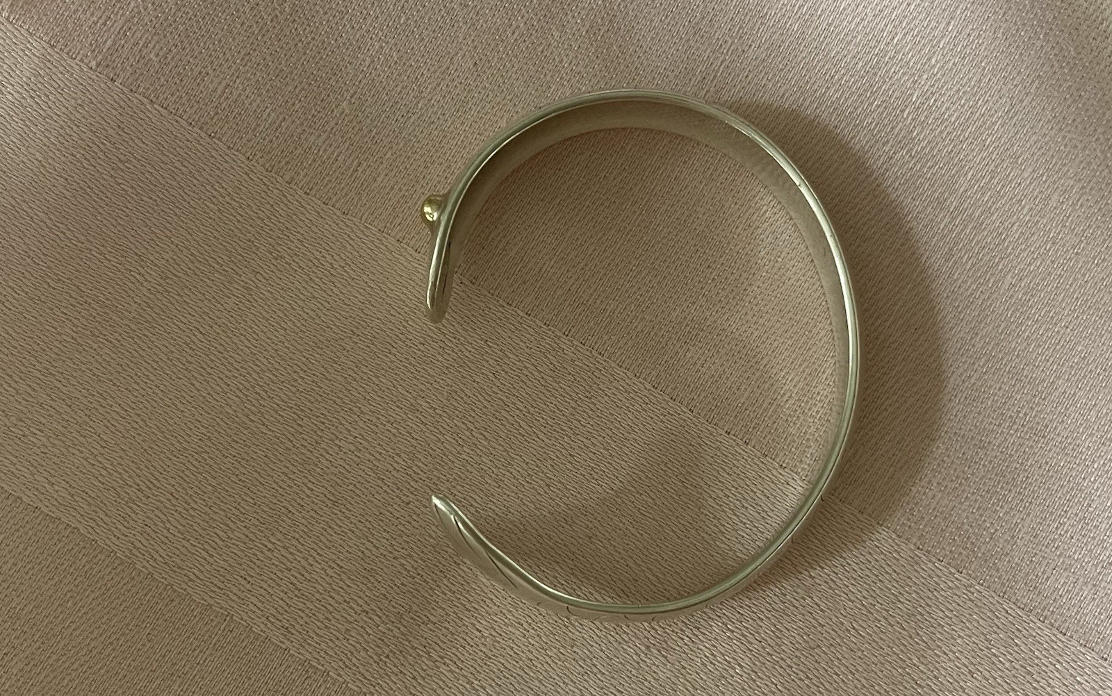 Eden Hand Arts Cape Cod Shiner Fish Cuff Bracelet Sterling Silver 14K Gold Eye