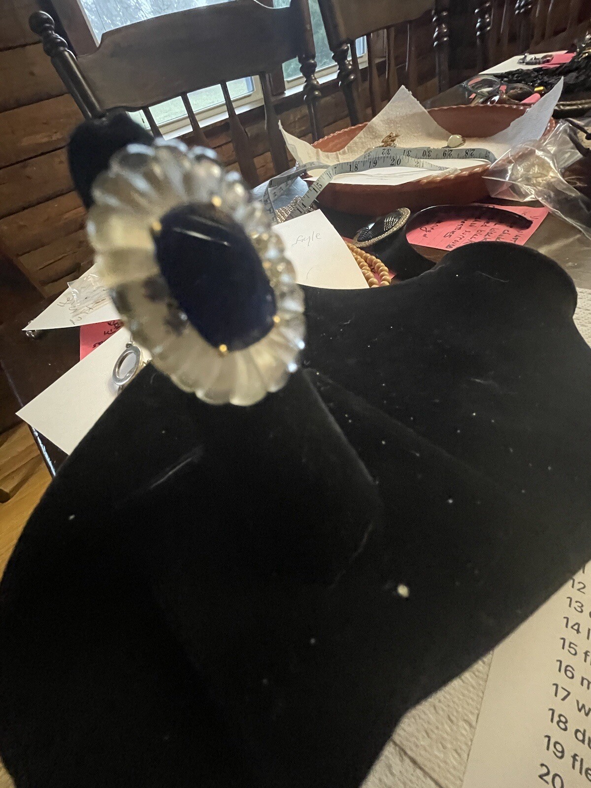 18 k Yellow Gold Sapphire and Diamond Ring.One Of A Kind See Note In Description