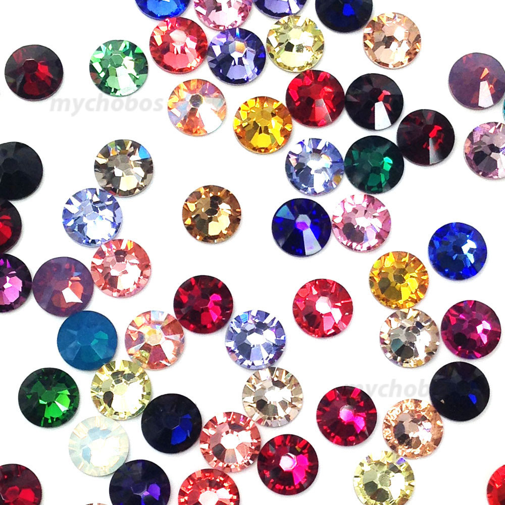 HOTFIX Assorted Mix Colors Swarovski 2078 12ss Crystal Flatbacks 3mm ss12