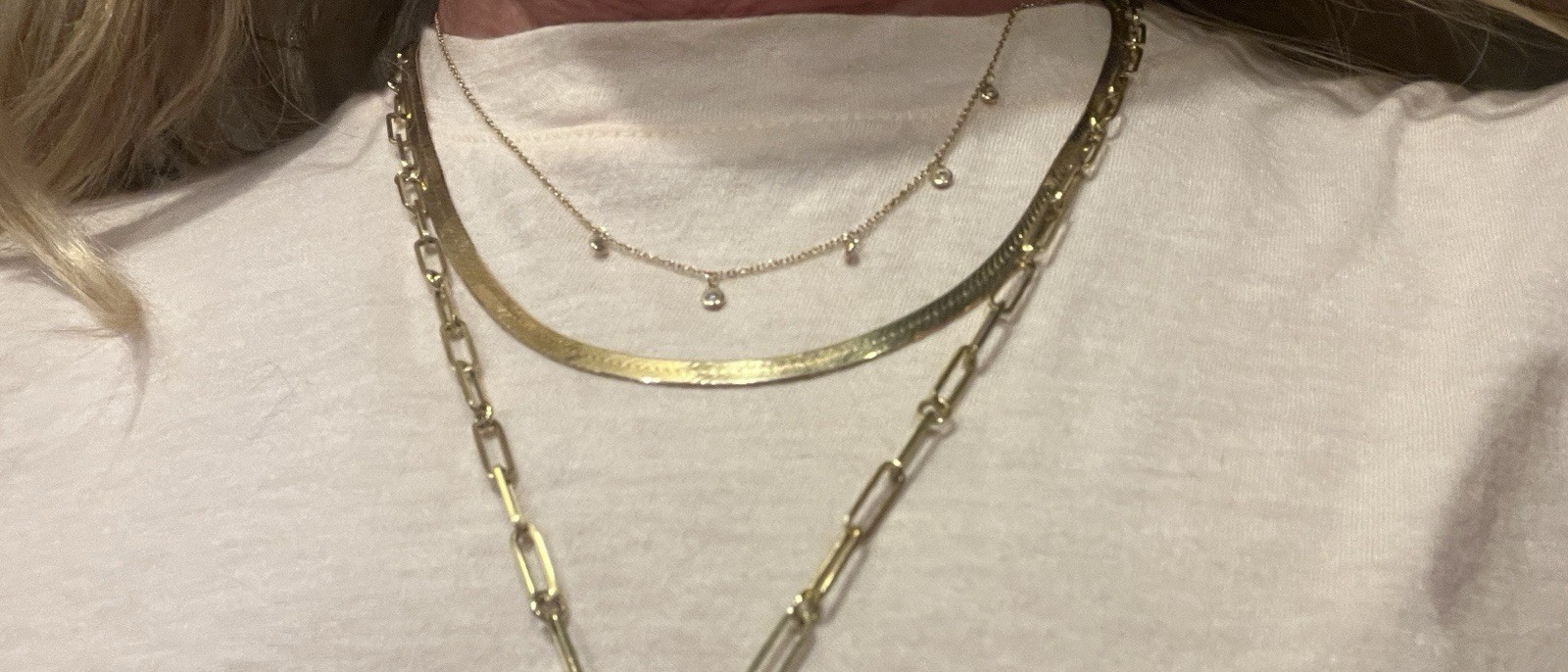 14k Herringbone Chain 18” 4mm Necklace, Stamped MOM & Israel. Weight 12gm.