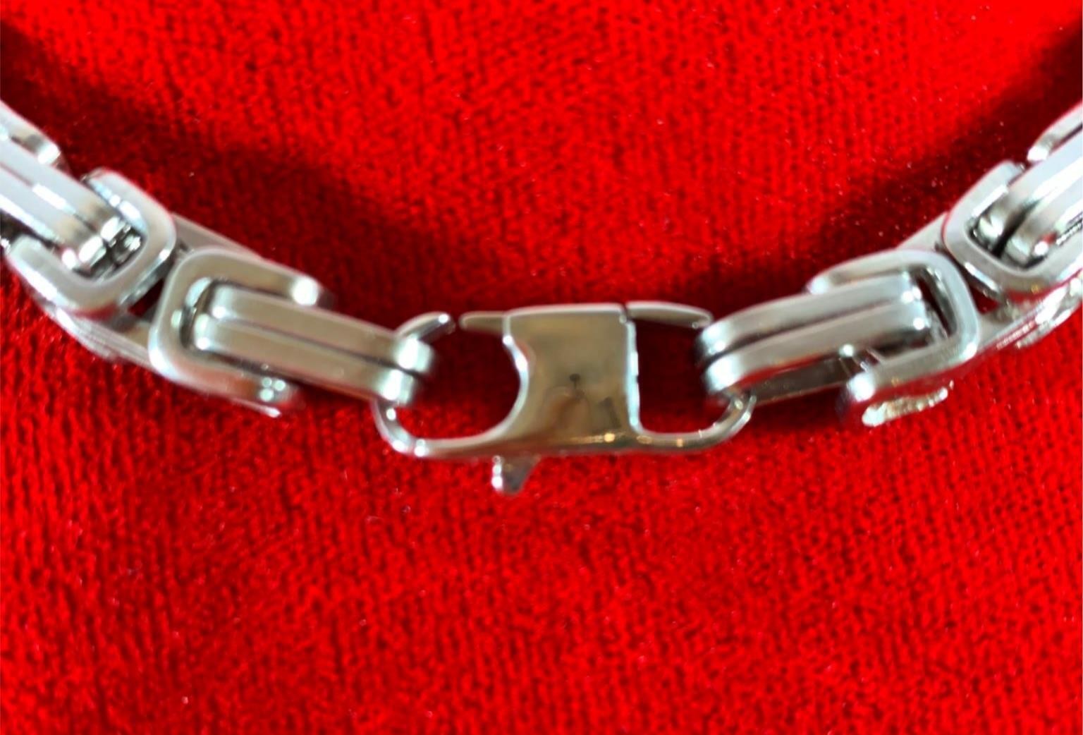8″ STAINLESS STEEL SILVER 8MM BYZANTINE TURKISH BRACELET WITH SPECIAL CLASP