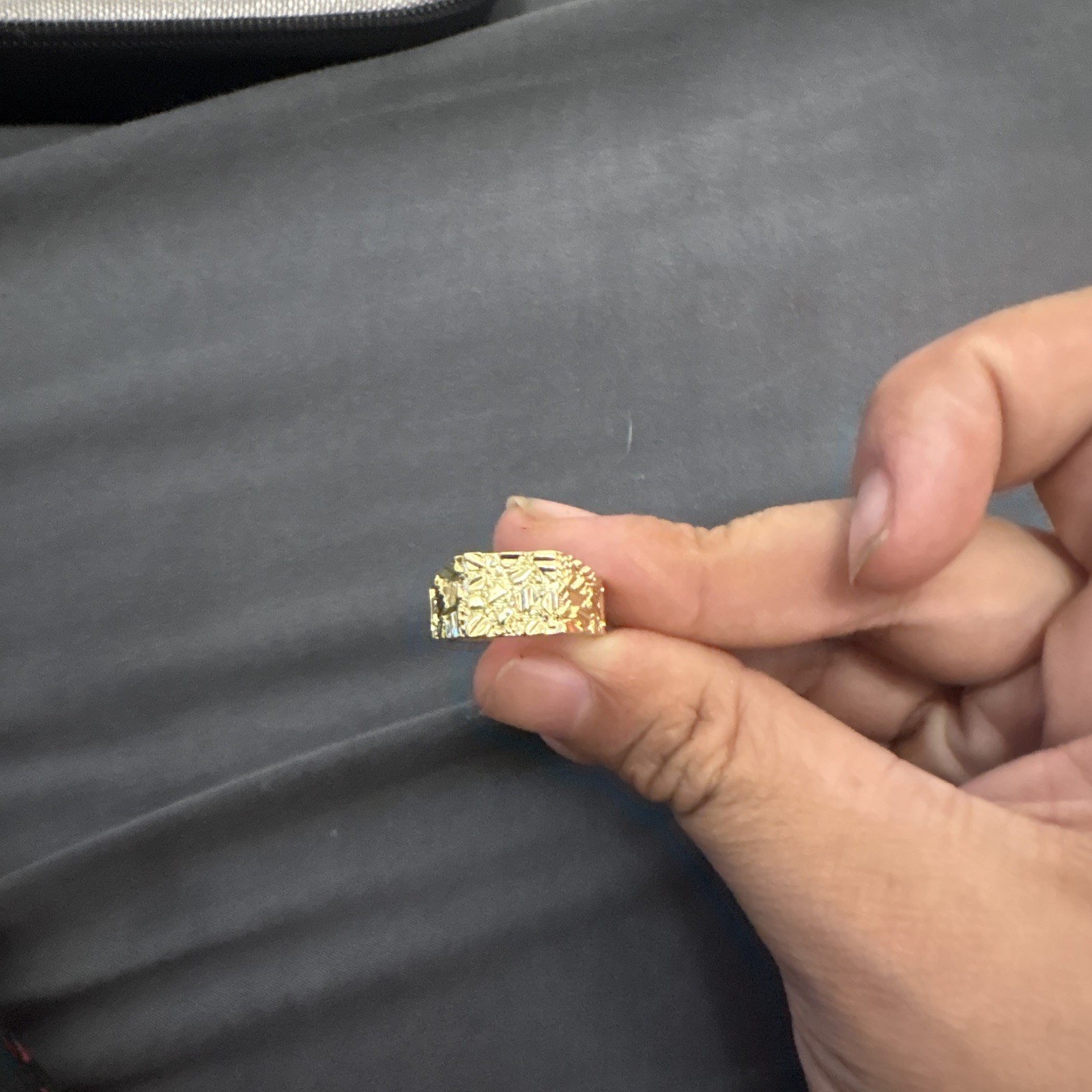 10k Gold dipped nugget ring size 8