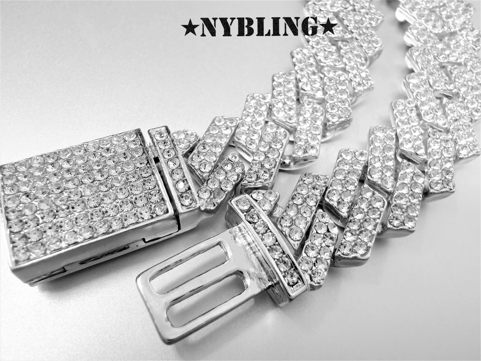 Miami Cuban Prong Link Necklace / Bracelet Gold Plated Men Iced CZ Hip Hop Chain