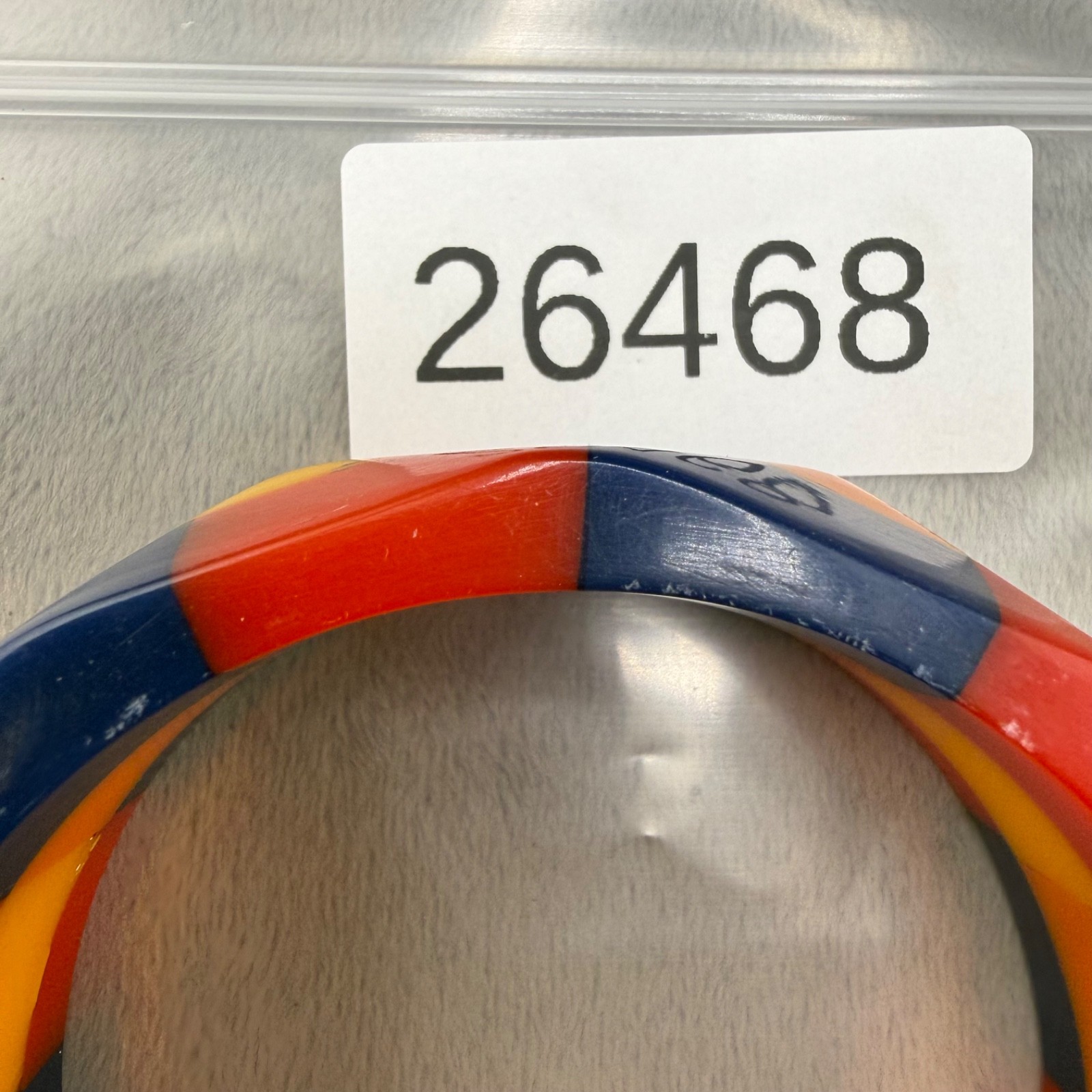 Vintage Retro Bangle Bracelet Unique Checker Pattern Pride 9”