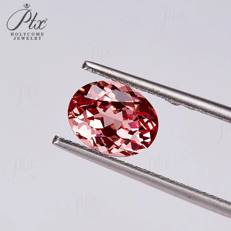 Lab Grown Padparadscha Sapphire Oval Shape Loose Gemstone AGL Selectable Beads