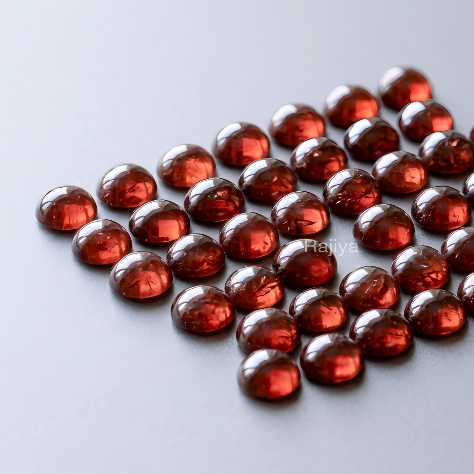 Calibrated 5mm Red Garnet Round Cab Natural Gemstone Jewelry Supply
