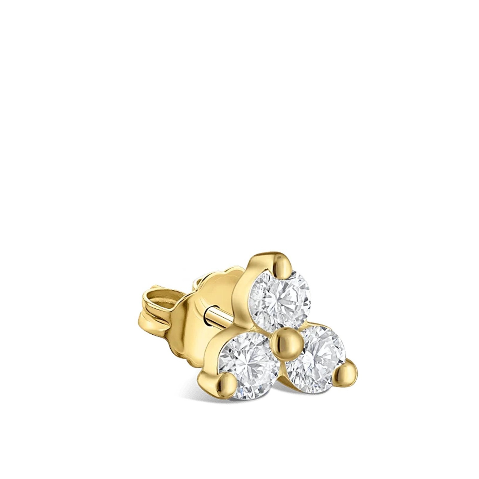 925 Sterling Silver Trinity Moissanite Helix Conch Cartilage Stud