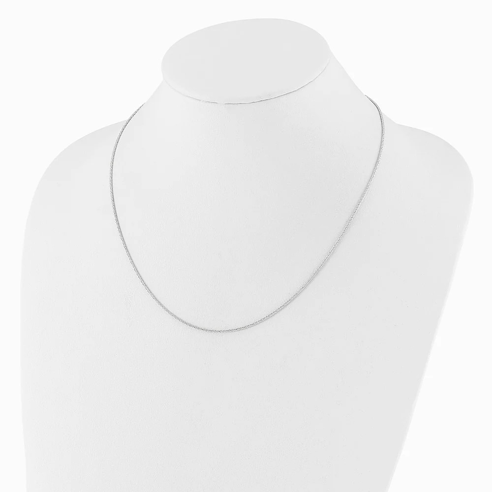 14K White Gold Adjustable 1.4mm Wheat Chain Necklace 22″-30″