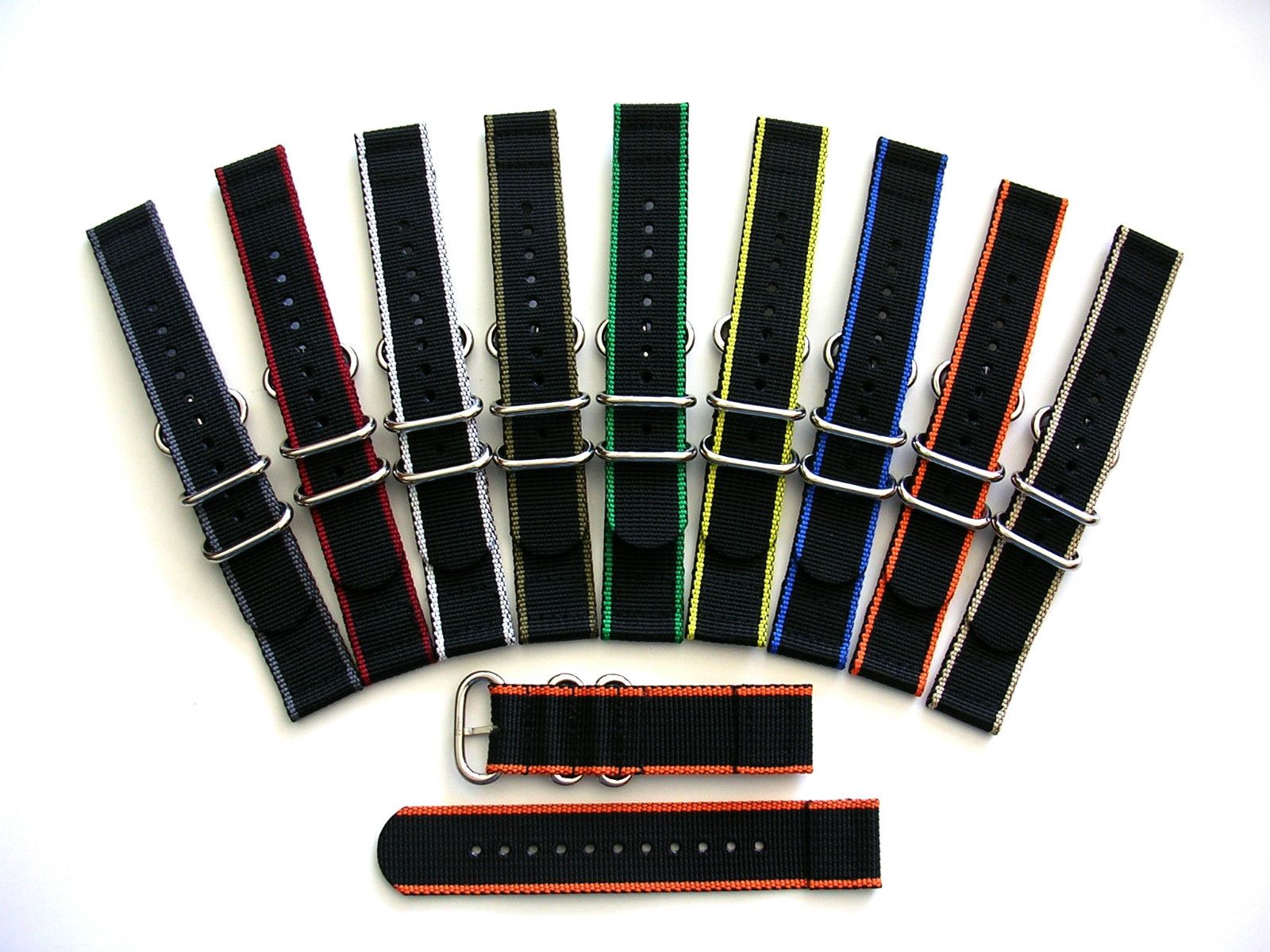 NATO G10 ® EDGE™ 2pc strap Heavy Nylon UTC Sport Smart Dive watch band IW SUISSE
