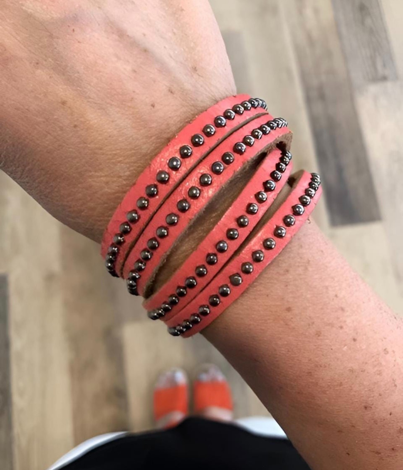 Wholesale Studded Leather Wrap Bracelets Multi Color Pack – 14 Pack