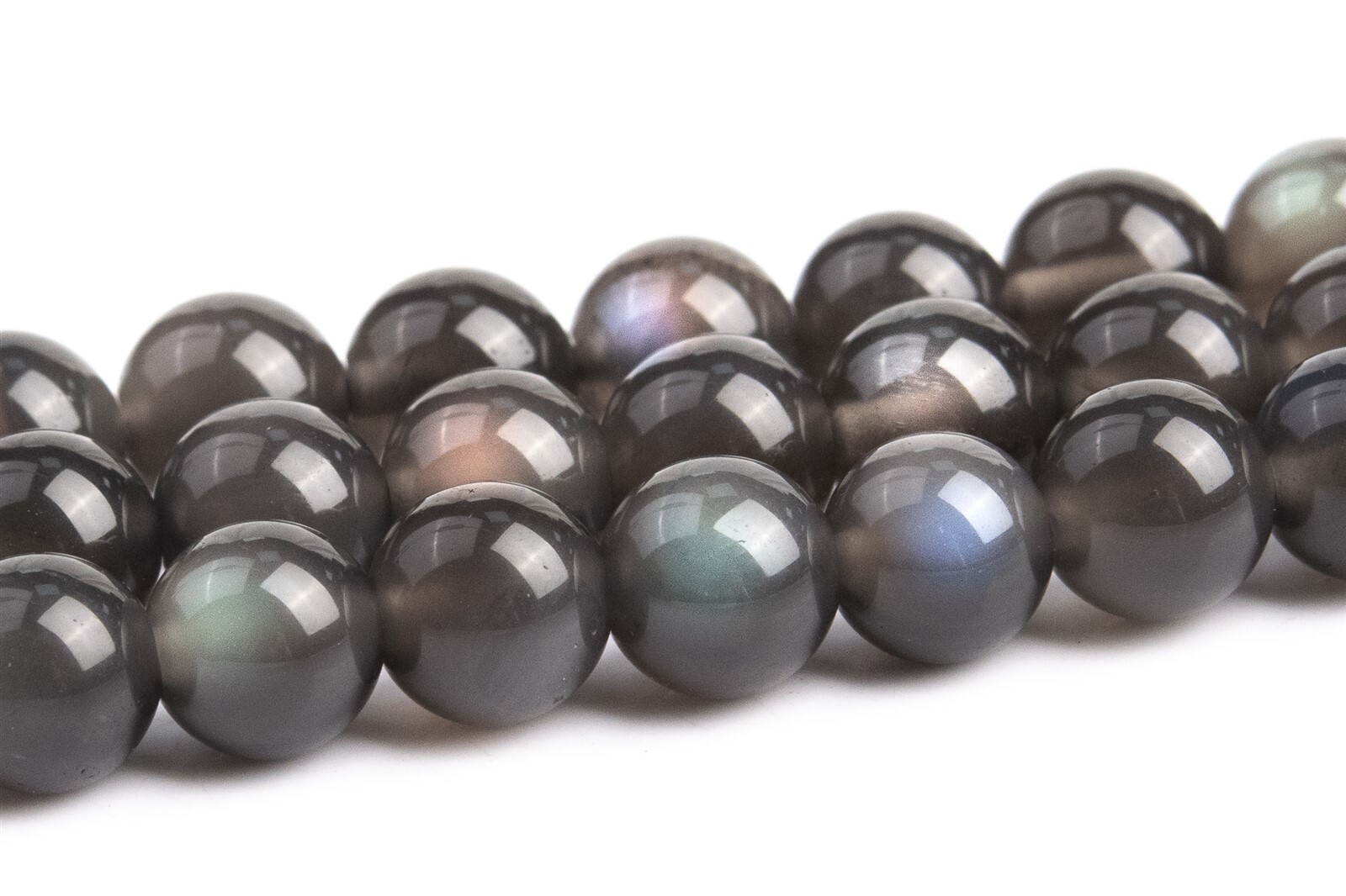 Natural Rainbow Obsidian Transparent Beads Grade AAA+ Round Loose Beads 6/8MM