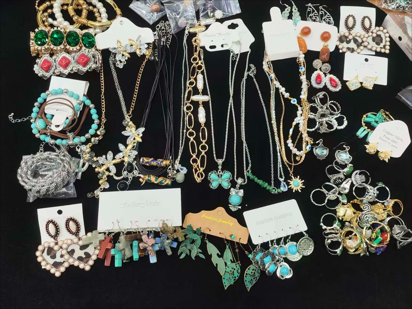 450G Mystery Bulk Lot Jewelry Earrings Rings Necklaces Bracelets USA Free PP