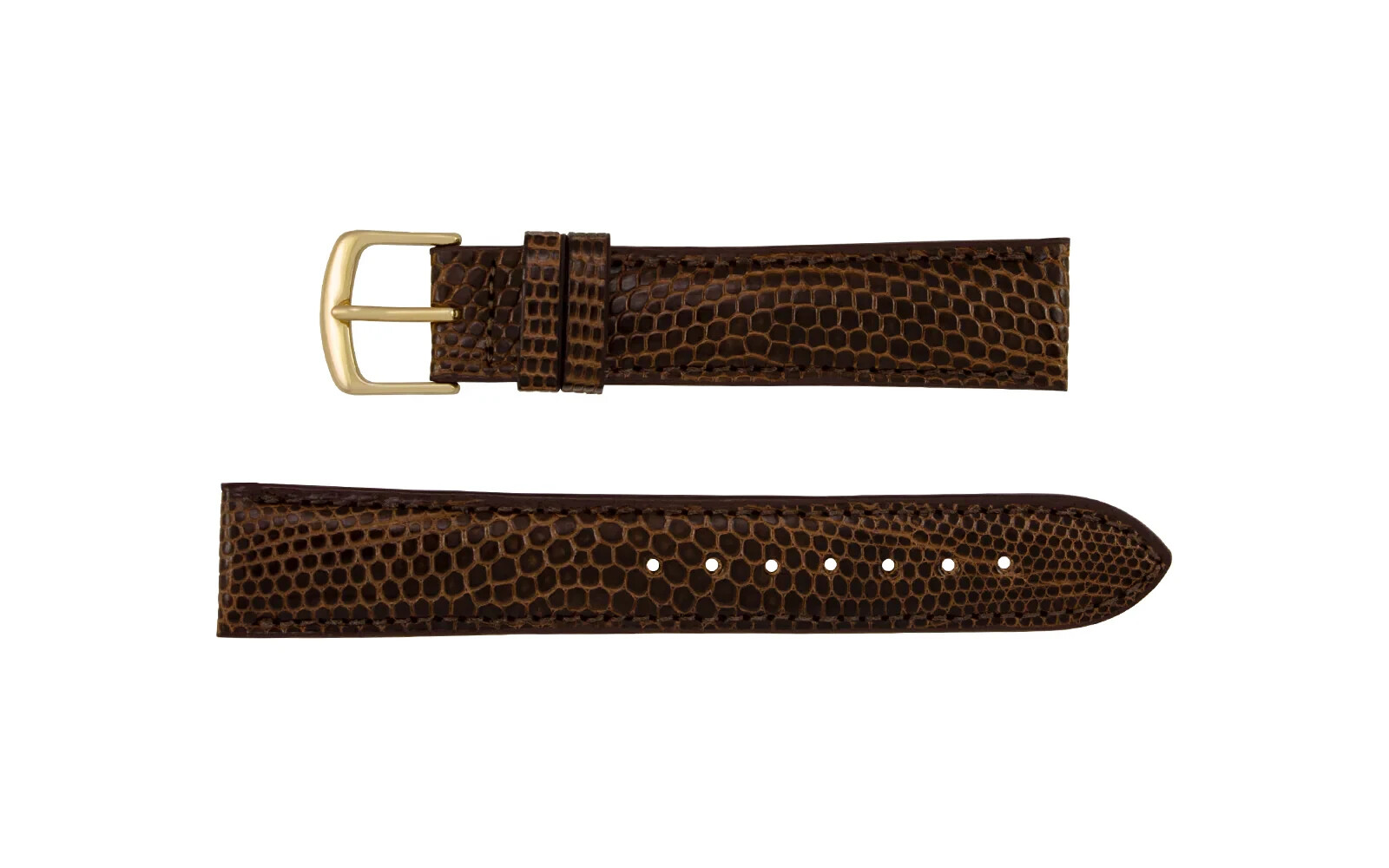 17mm Hadley-Roma MS715 Men’s Brown Genuine Java Lizard Watch Band Strap