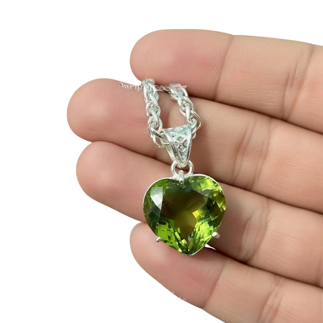 47 Ct Heart Cut Color Change Zultanite Pendant Necklace