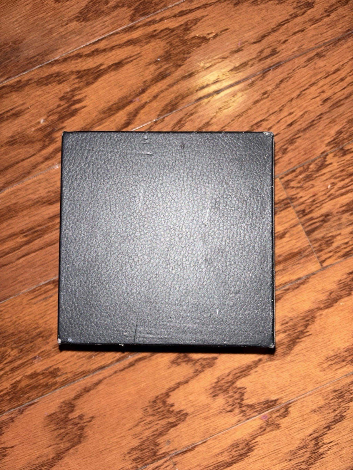 Versace Black Faux Leather Lined Square Jewelry Box Case, Holds 1 Piece