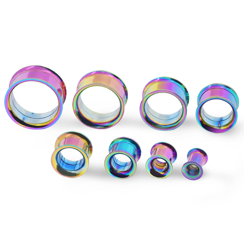 2PCS Screw Ear Tunnels Stainless Steel Ear Gauges Double Flare Ear Plugs 2G-3/4″