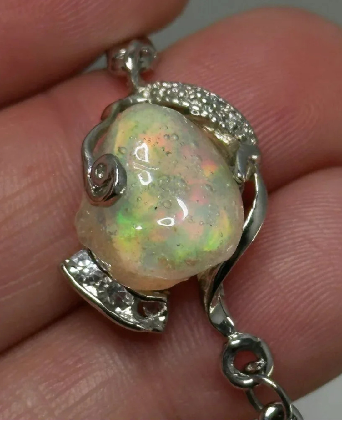 Vintage Opal Adjustible Cuff Bracelet