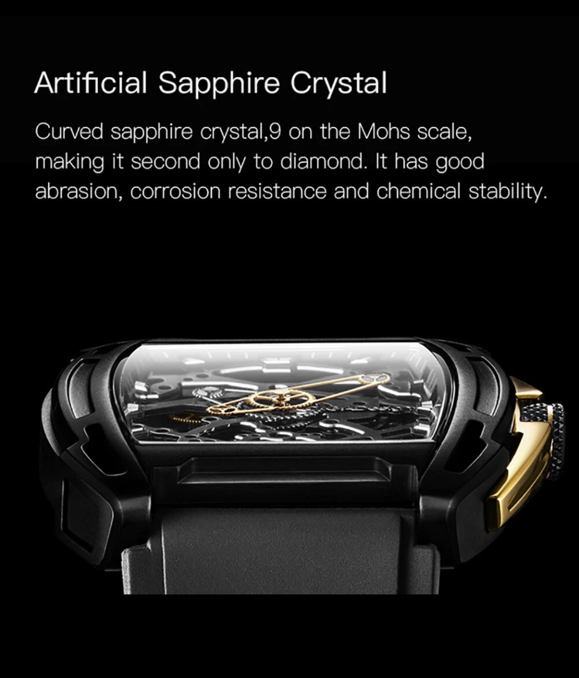 CIGA Design Z Series Automatic Openworked Steel Dlc Gold Black Men’s Watch