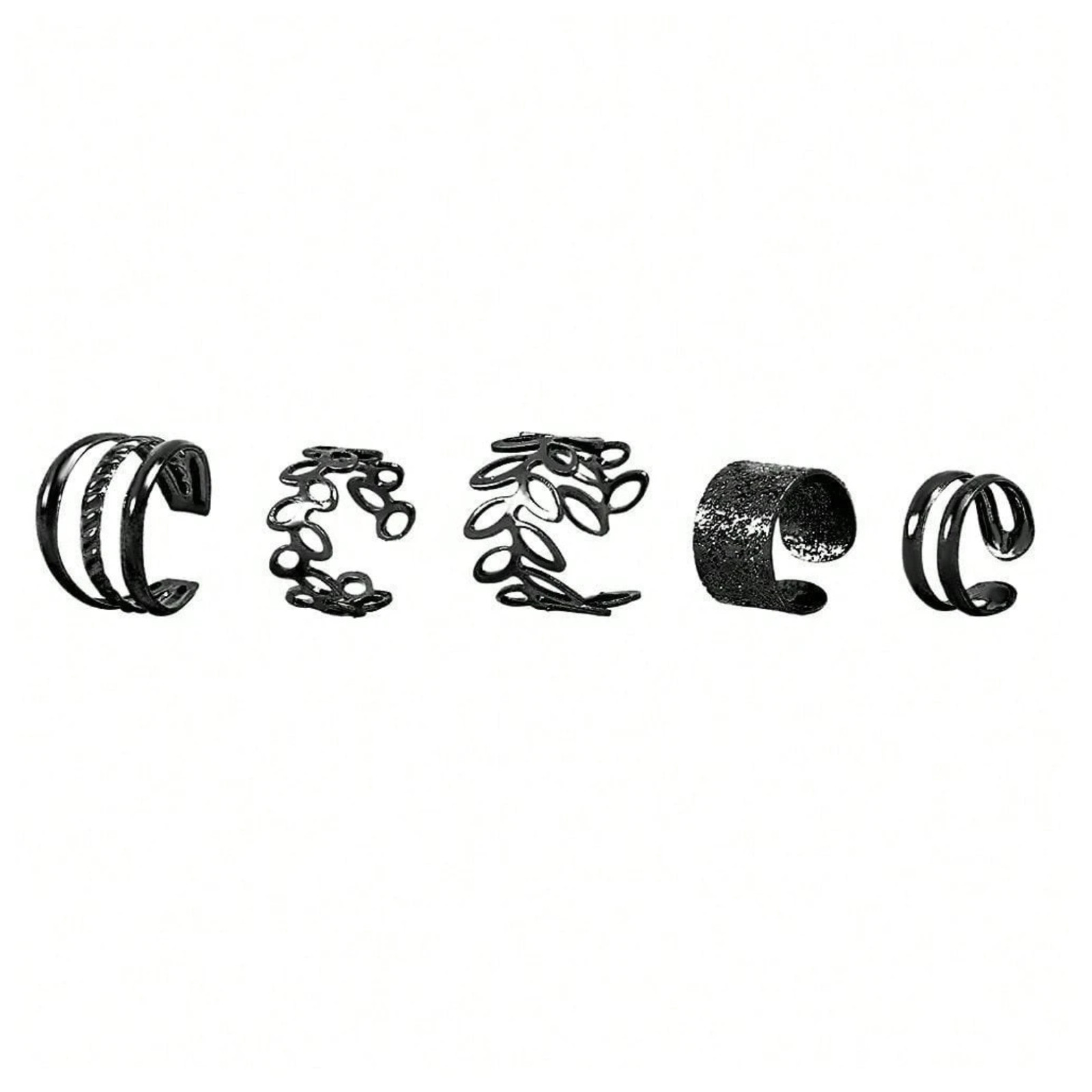 5X Adjustable Ear Cuffs Clip-On Earrings Non-Piercing Fashion Jewelry for Unisex