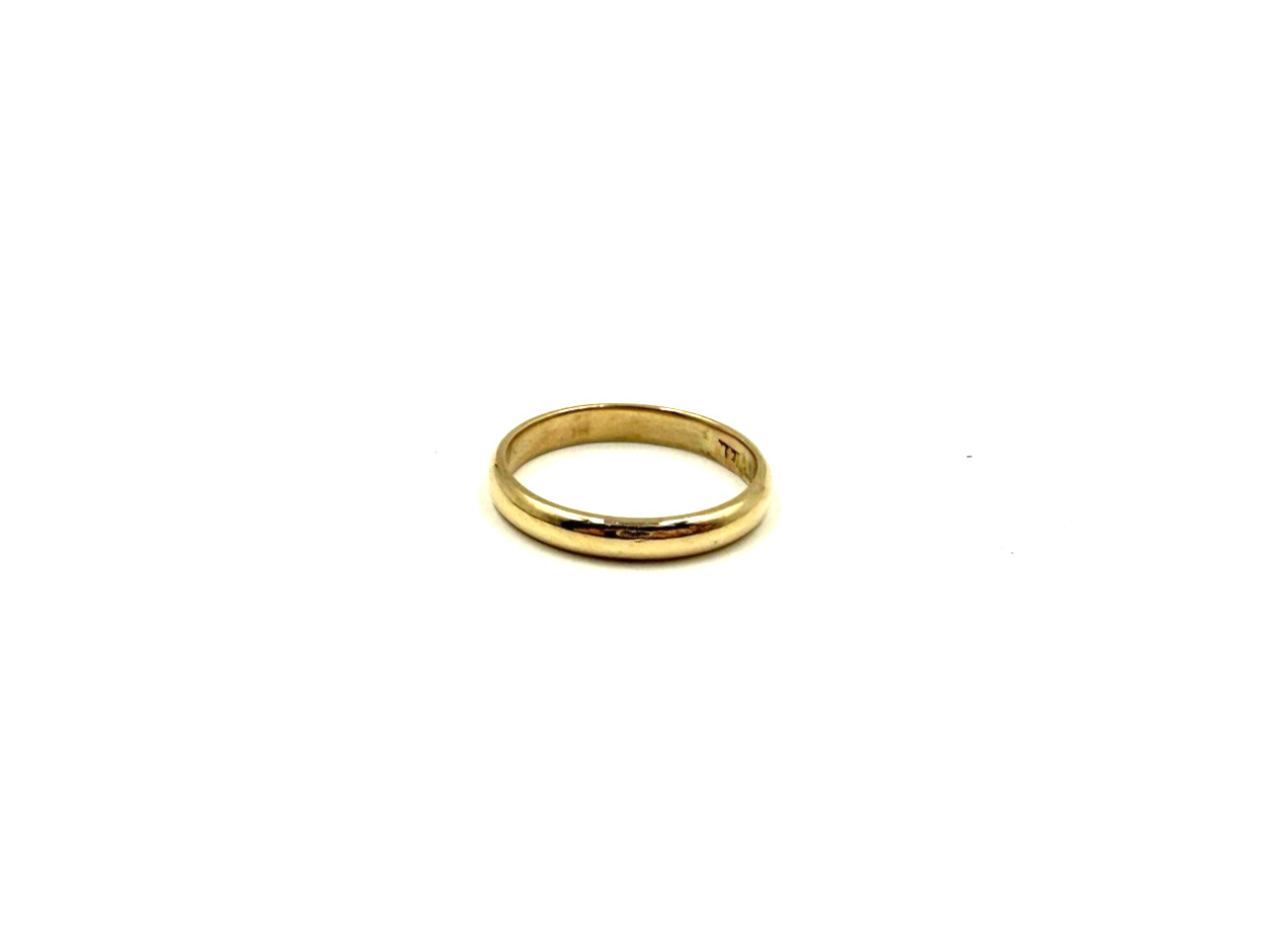 Ladies 14k Yellow Gold Plain Smooth Wedding Band Sz 6 Engagement Ring 2.3g Solid