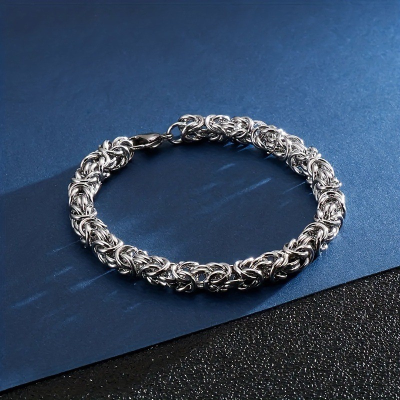 Bracelet Titanium Steel Cable Chain Women Men 8mm Width 7.5″ Length Bracelet