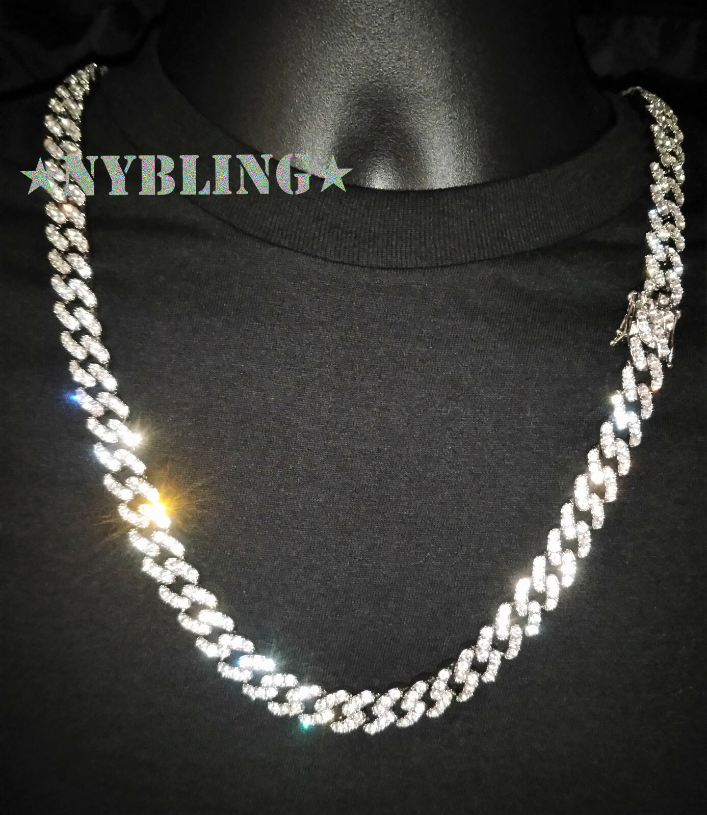 ICY Miami Cuban Chain Necklace or Bracelet Mens Gold Plated CZ Hip Hop Jewelry