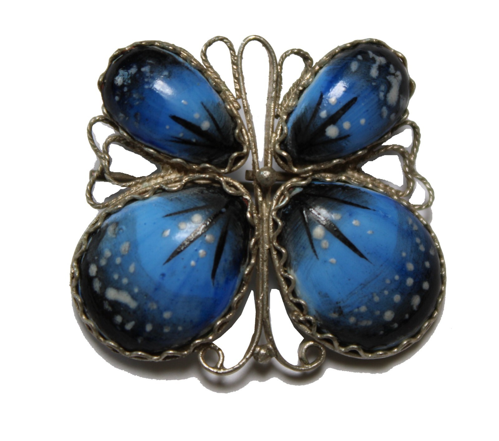 Vintage Russian Painted Enamel Finift Jewelry Butterfly Brooches 3 Variation #56