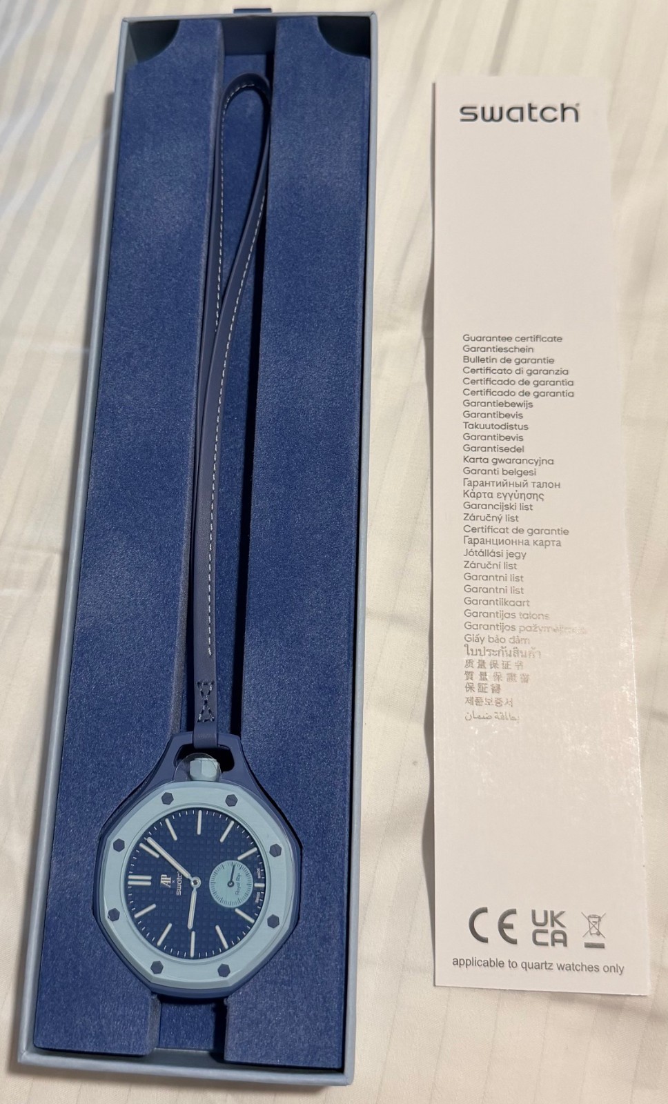 Swatch x AP (authentic) – Royal Pop LAN BA w/ Box + papers + Wristbuddys strap!!
