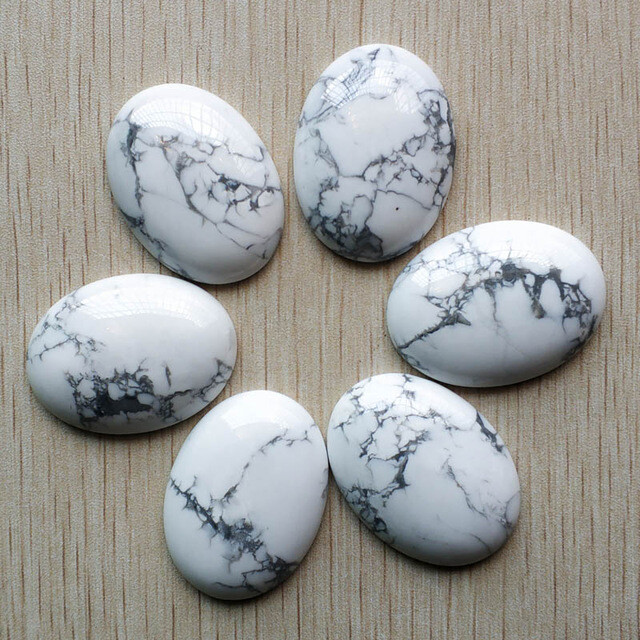 12pcs Natural Stone Mixed Oval CAB CABOCHON Beads 30x40mm DIY Jewelry No Holes