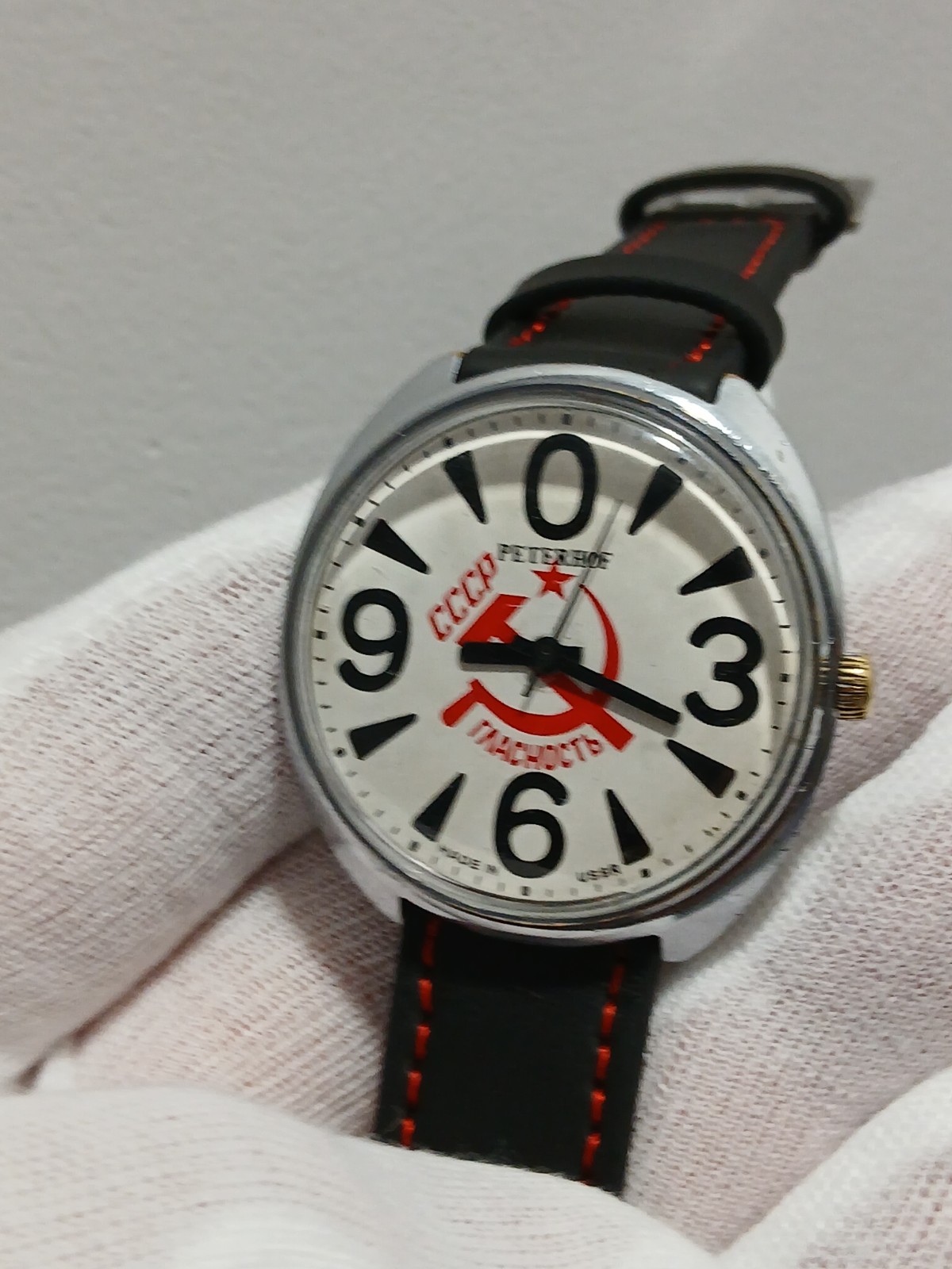 Rare wrist watch RAKETA Big ZERO PETERHOF (working),ORIGINAL,SSSR