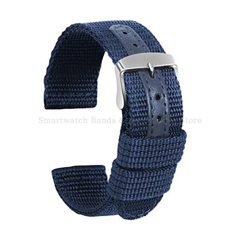 18mm 20mm 22mm 24mm Military Canvas Nylon Wrist Watch Band Strap Bracelet Sport