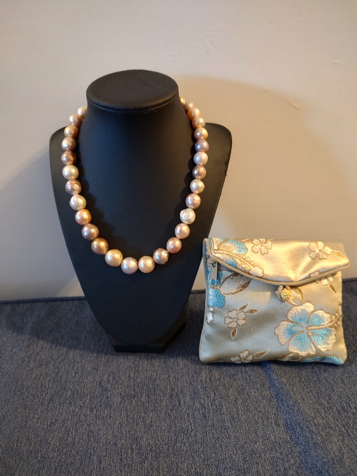 QVC Honora 12.0mm – 14.0mm Ming Cultured Pearl Sterling 18″ Necklace