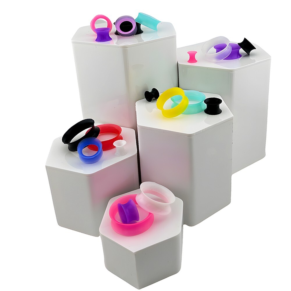 PAIR-ULTRA THIN SKINS TUNNELS-Silicone Ear Skins-Ear Gauges-Soft Ear plugs
