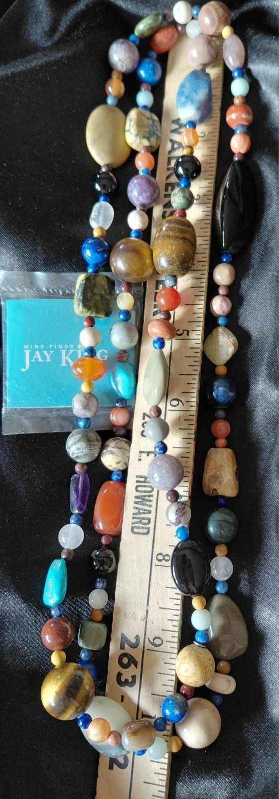 Jay King Mine Finds Multi Gemstone Endless Strand Necklace DTR 40″